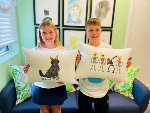 For A Cause Coloring Feliz Naughty Dog Pillow