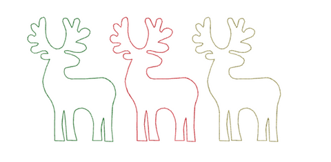 Reindeer Outline Design