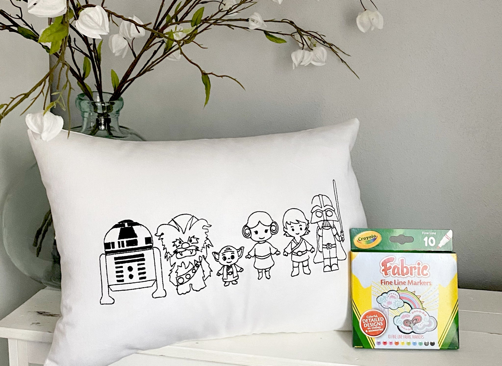 For A Cause Coloring Space Friends Pillow