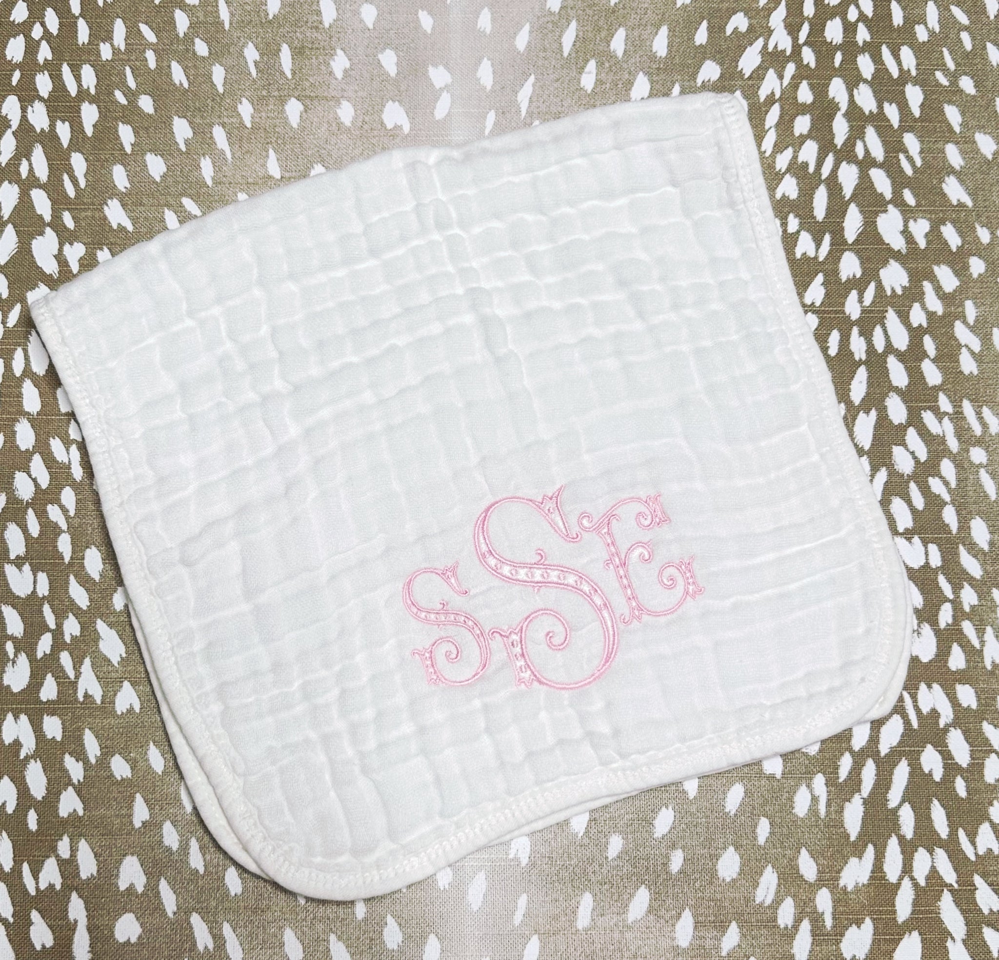 Mary Kelly Smith- White Muslin Burp Cloth