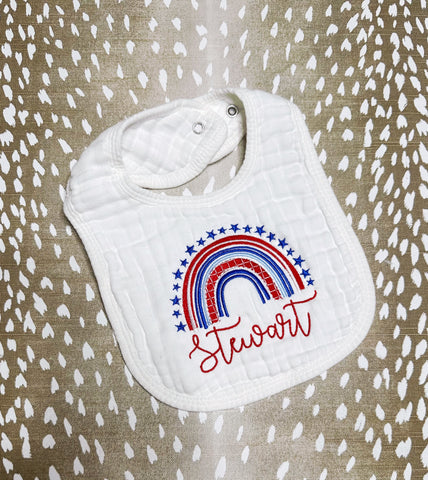 Mary Kelly Smith- White Muslin Bib