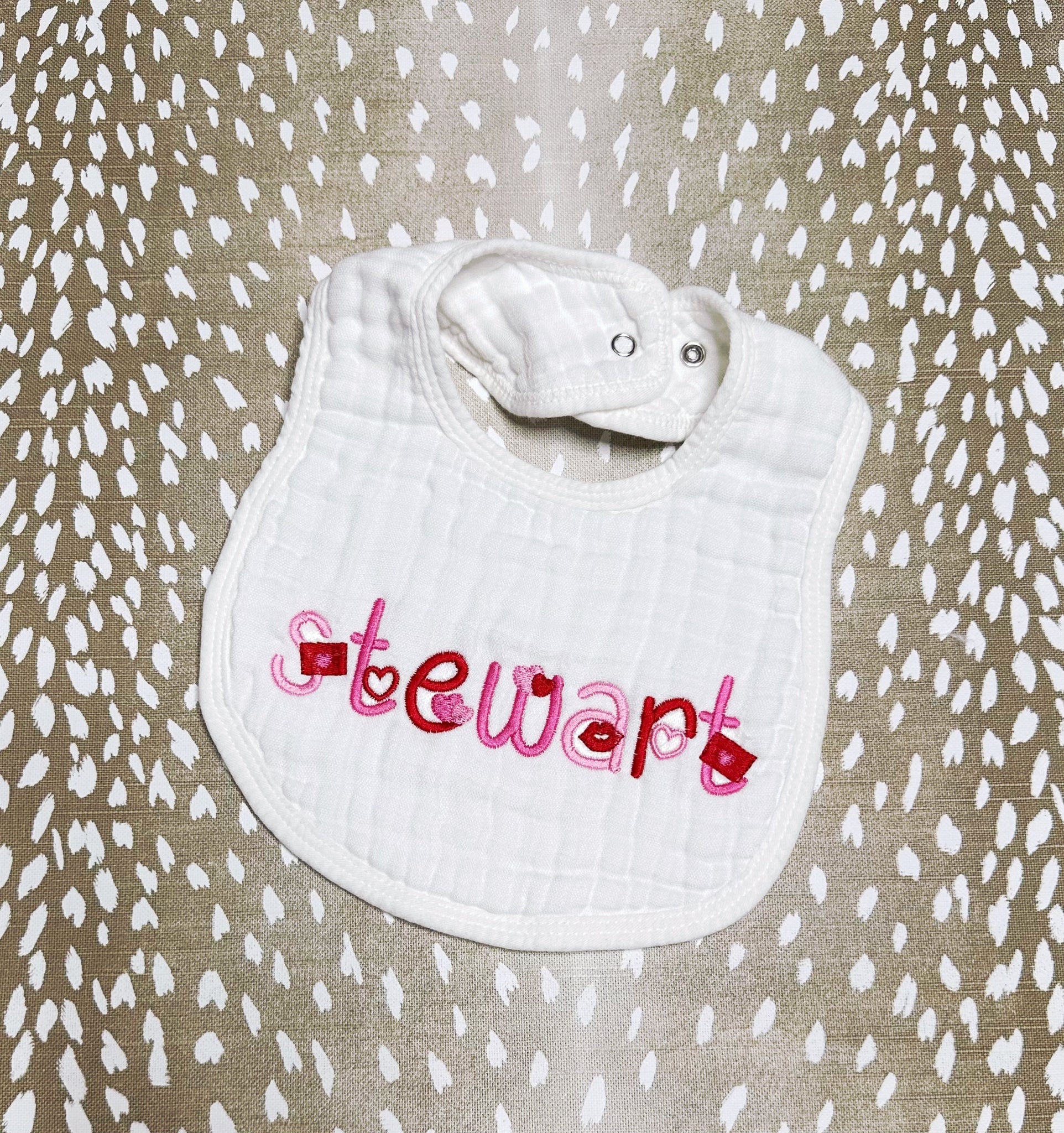 Mary Kelly Smith- White Muslin Bib