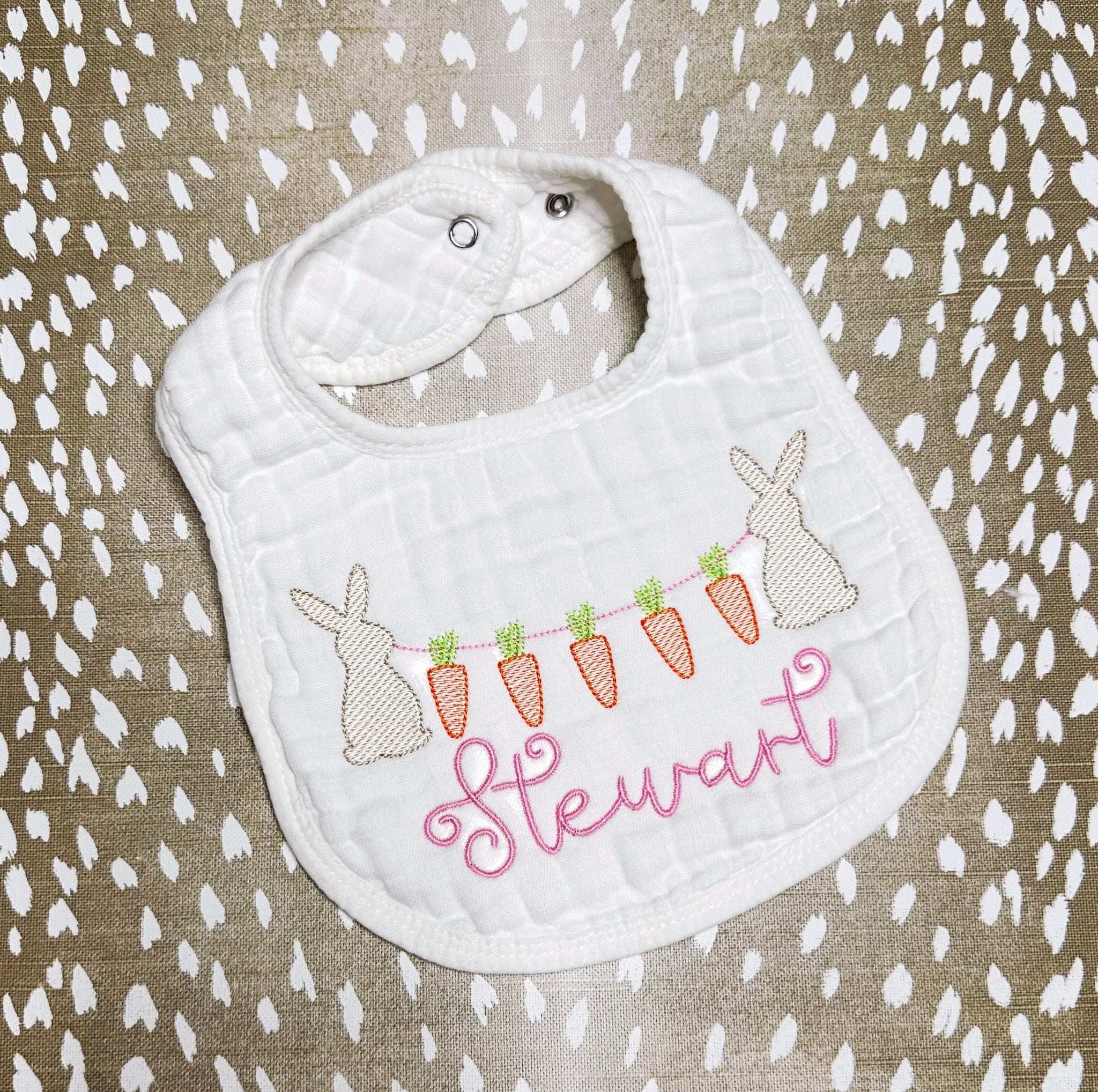 Mary Kelly Smith- White Muslin Bib