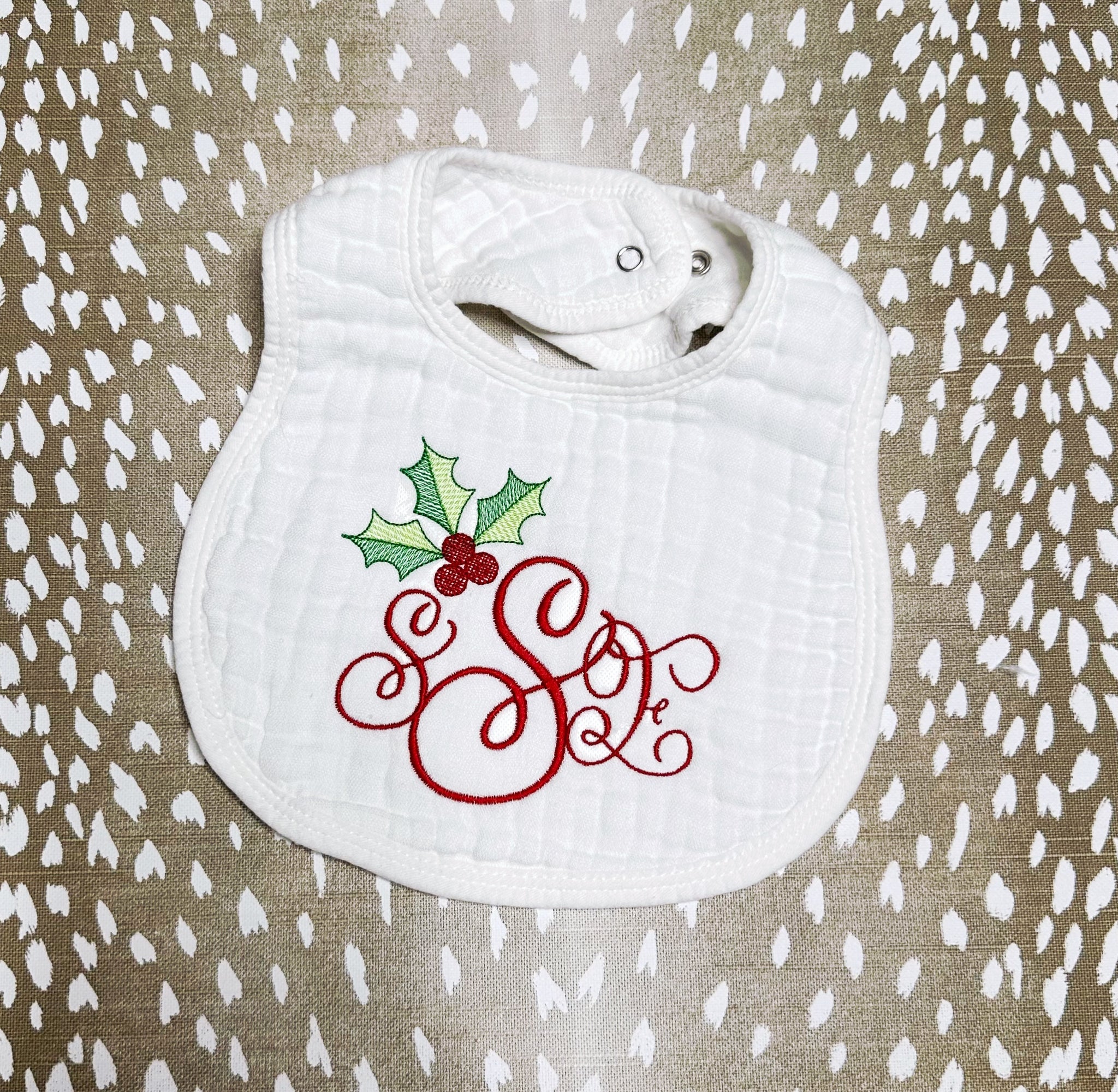 Mary Kelly Smith- White Muslin Bib