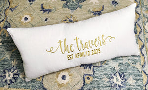 Alyssa Barbour- 14x30" Wedding Date Pillow