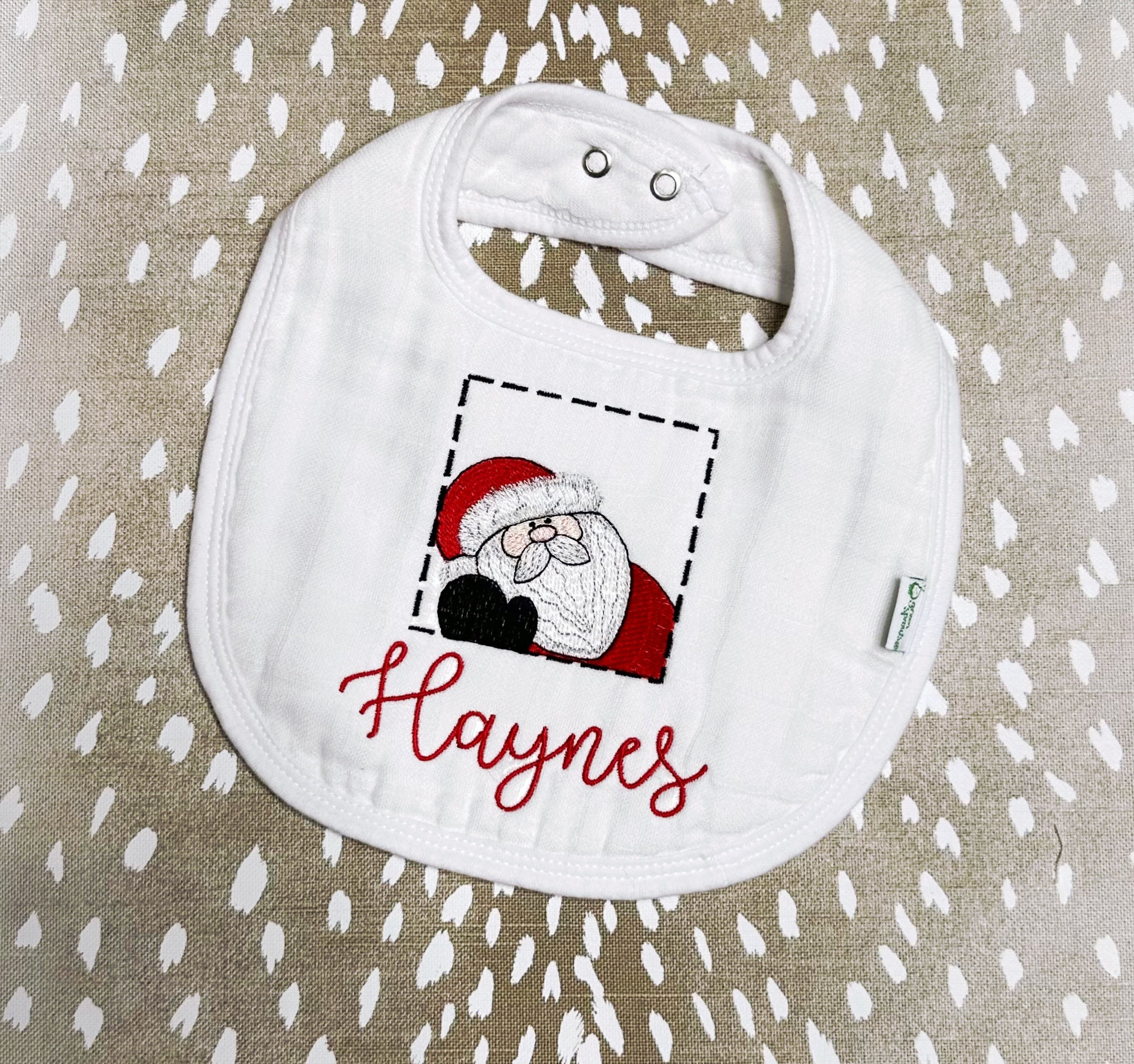 Hannah Hall- White Muslin Bib
