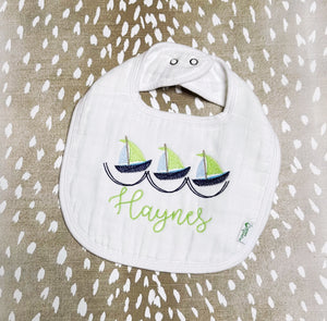 Hannah Hall- White Muslin Bib