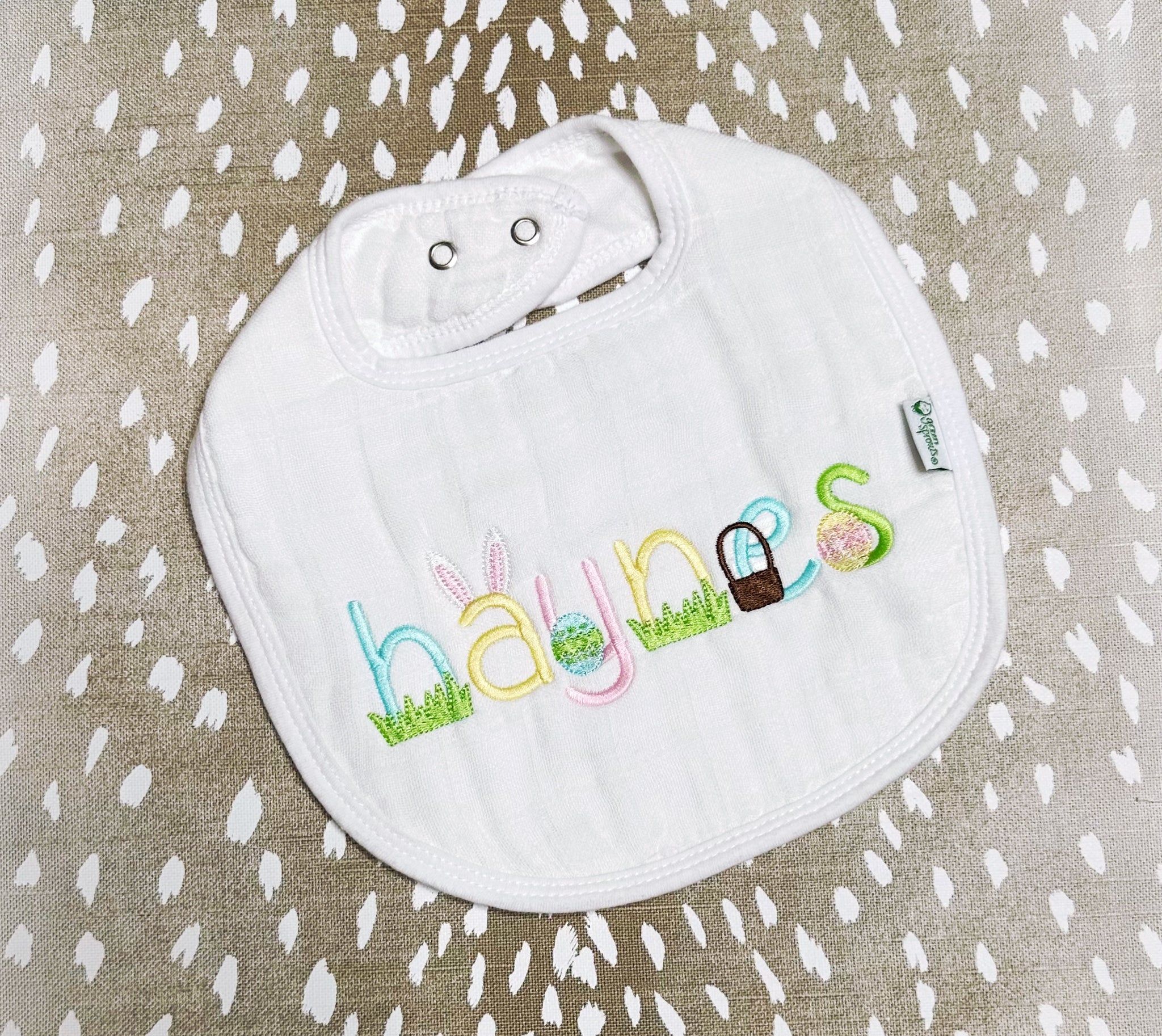 Hannah Hall- White Muslin Bib
