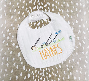 Hannah Hall- White Muslin Bib
