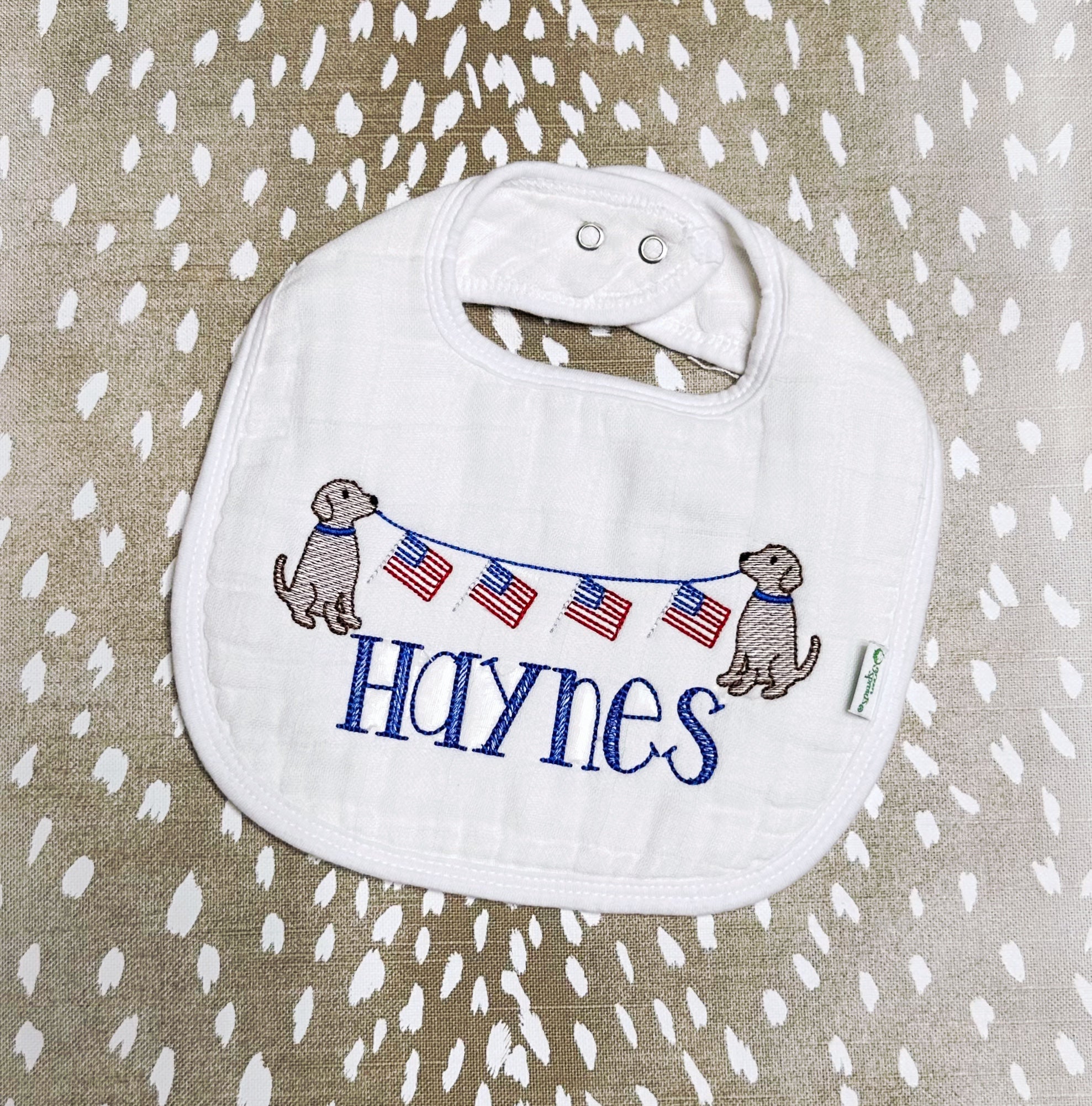 Hannah Hall- White Muslin Bib