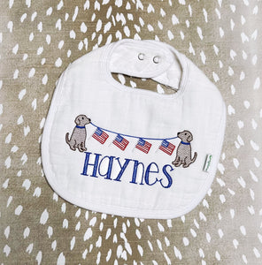 Hannah Hall- White Muslin Bib