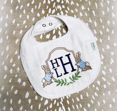 Hannah Hall- White Muslin Bib
