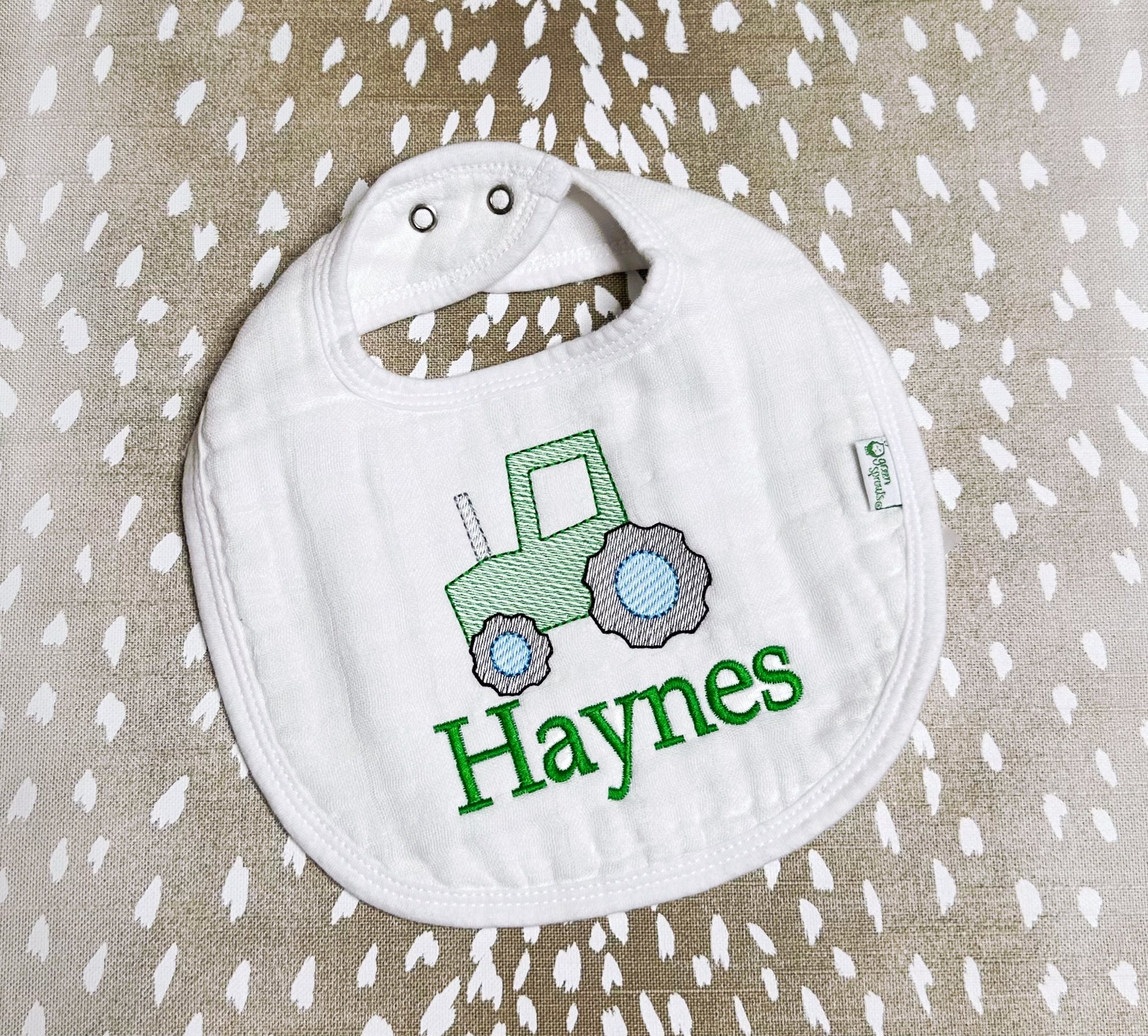 Hannah Hall- White Muslin Bib