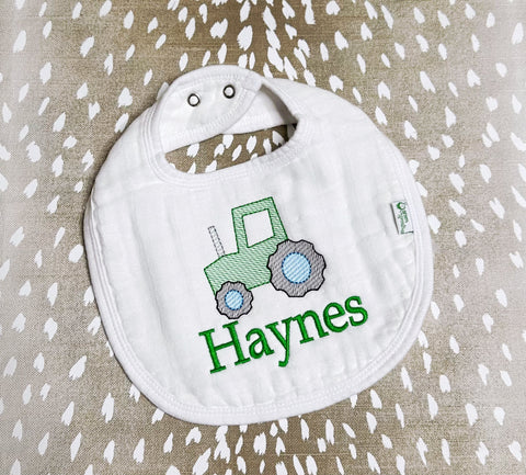 Hannah Hall- White Muslin Bib