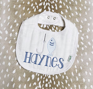 Hannah Hall- White Muslin Bib