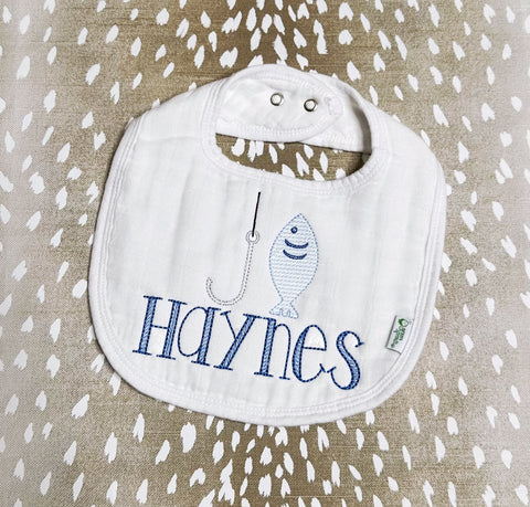 Hannah Hall- White Muslin Bib