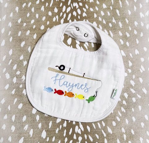 Hannah Hall- White Muslin Bib