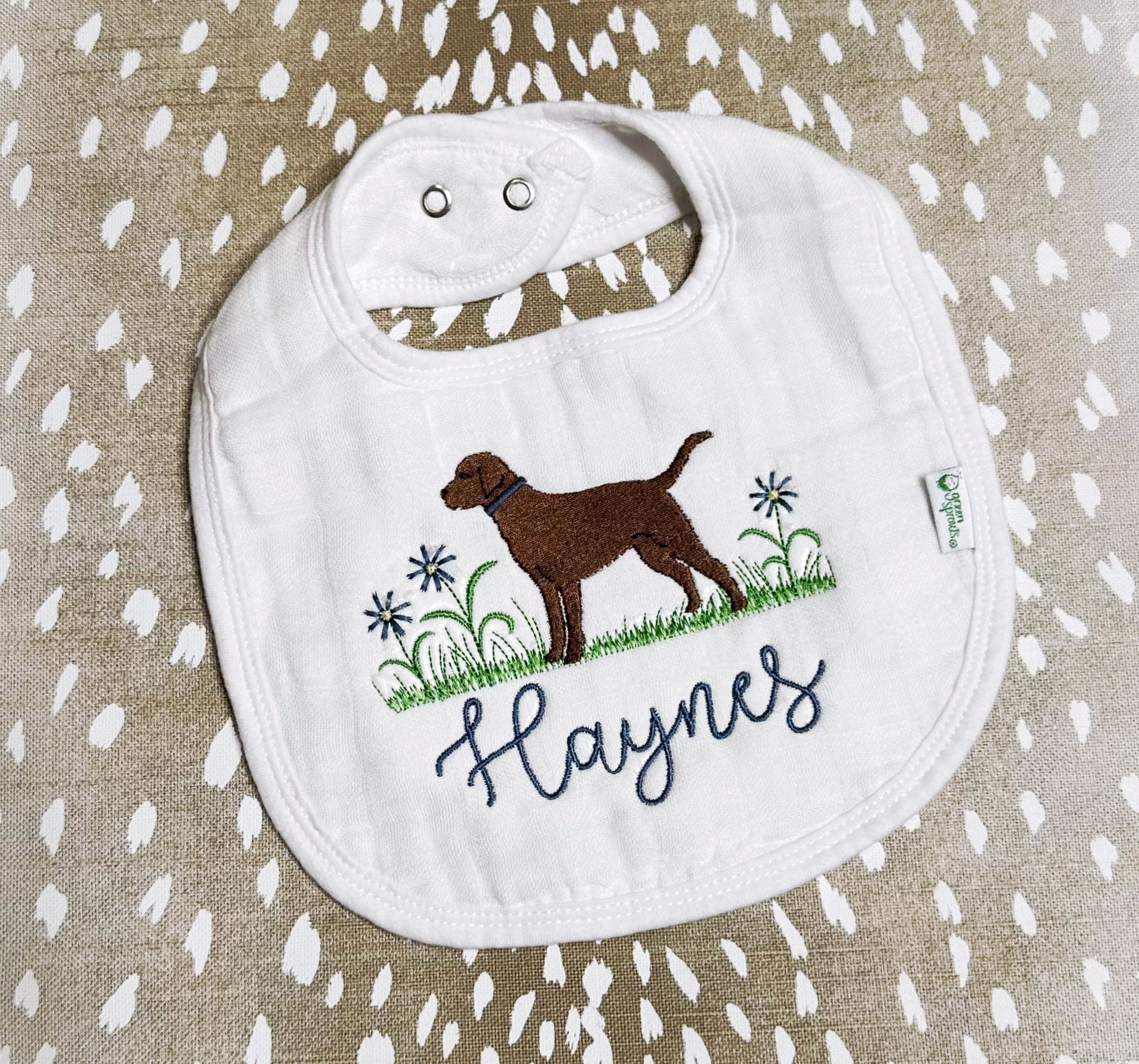 Hannah Hall- White Muslin Bib