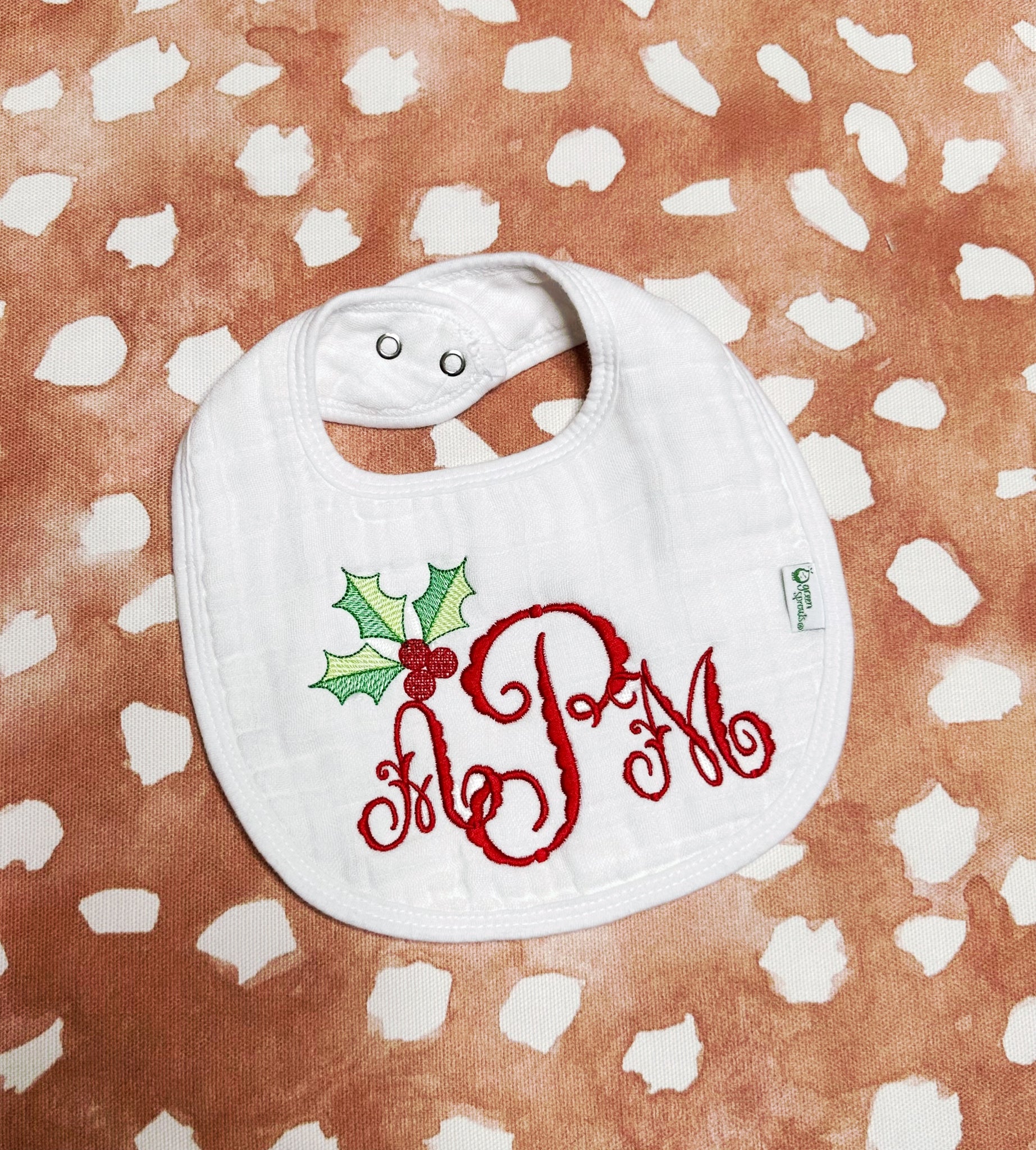 Halee Parham- White Muslin Bib