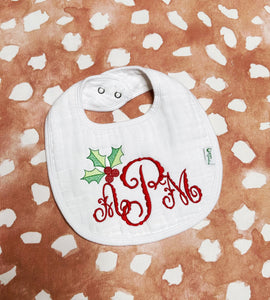 Halee Parham- White Muslin Bib
