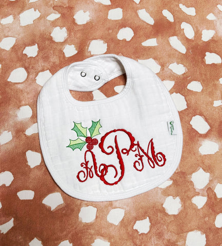 Halee Parham- White Muslin Bib