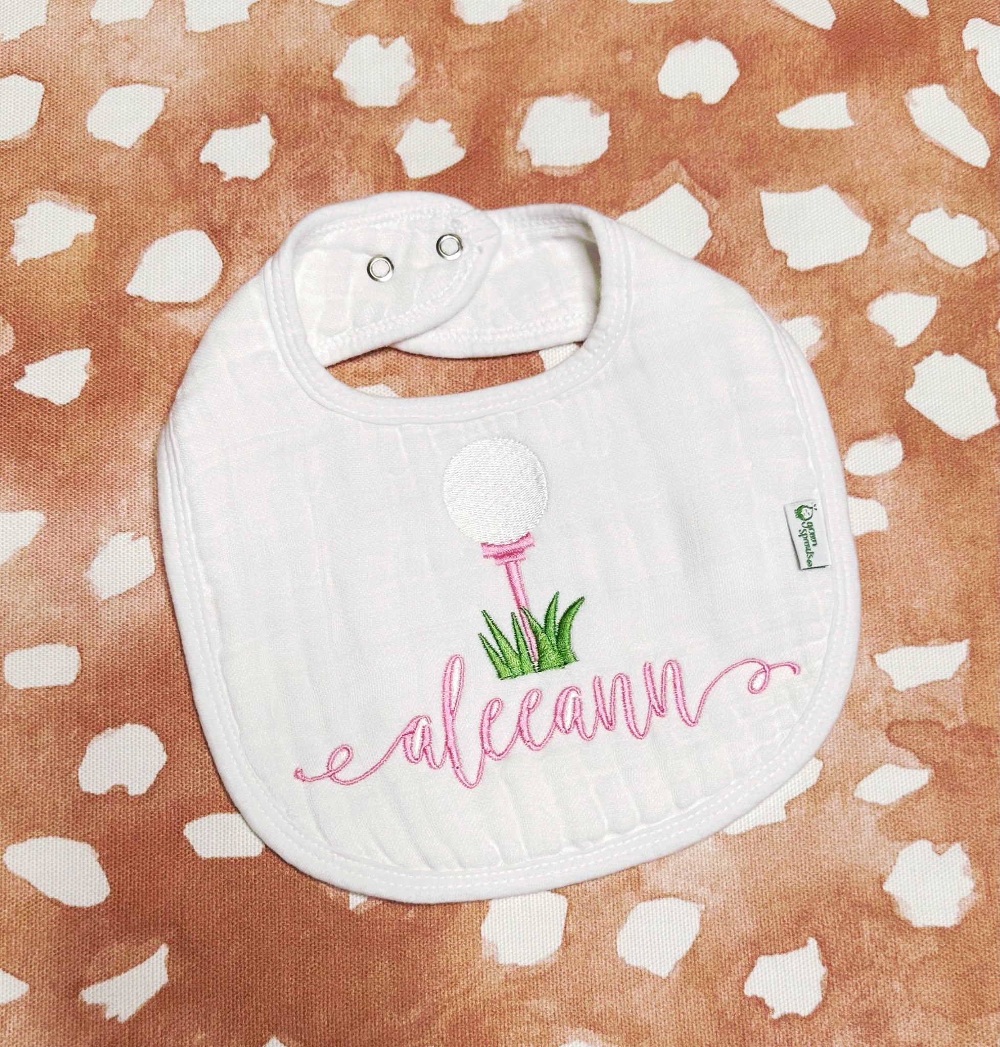 Halee Parham- White Muslin Bib