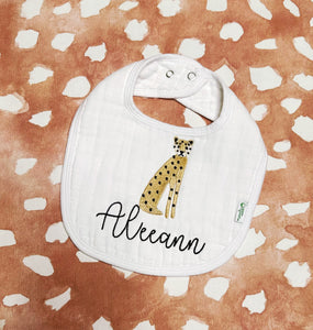 Halee Parham- White Muslin Bib