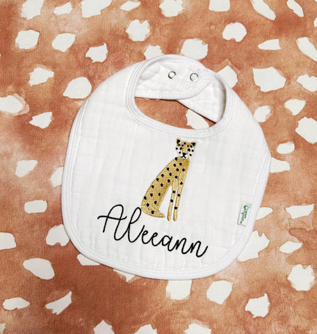 Halee Parham- White Muslin Bib