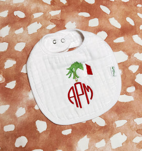Halee Parham- White Muslin Bib