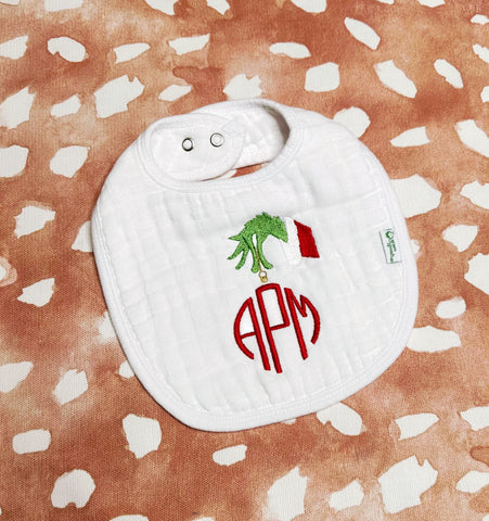 Halee Parham- White Muslin Bib