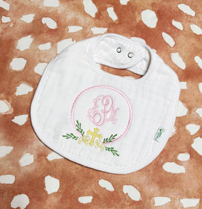 Halee Parham- White Muslin Bib