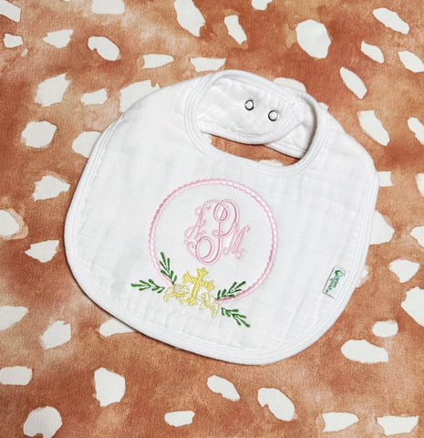 Halee Parham- White Muslin Bib