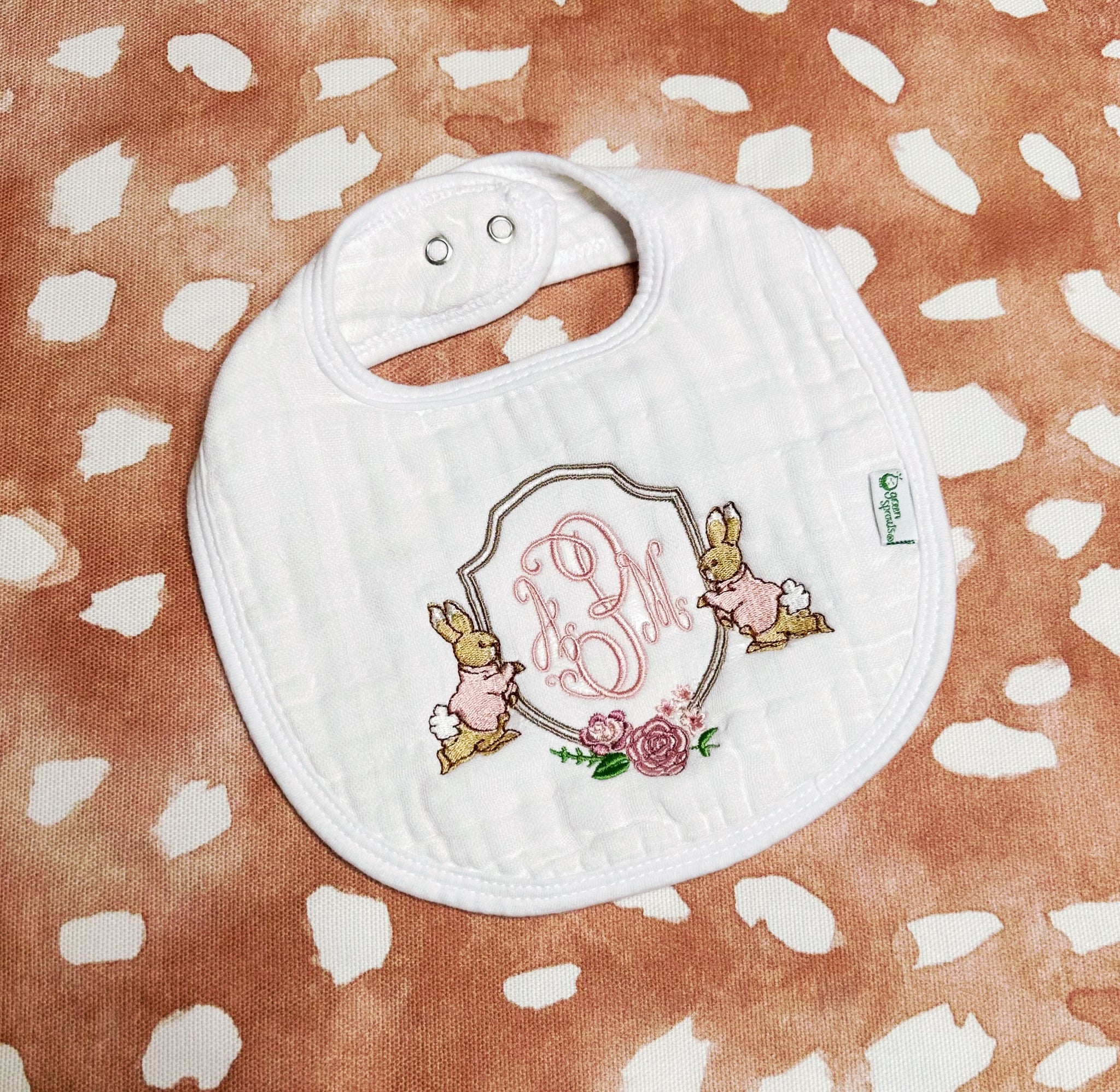 Halee Parham- White Muslin Bib