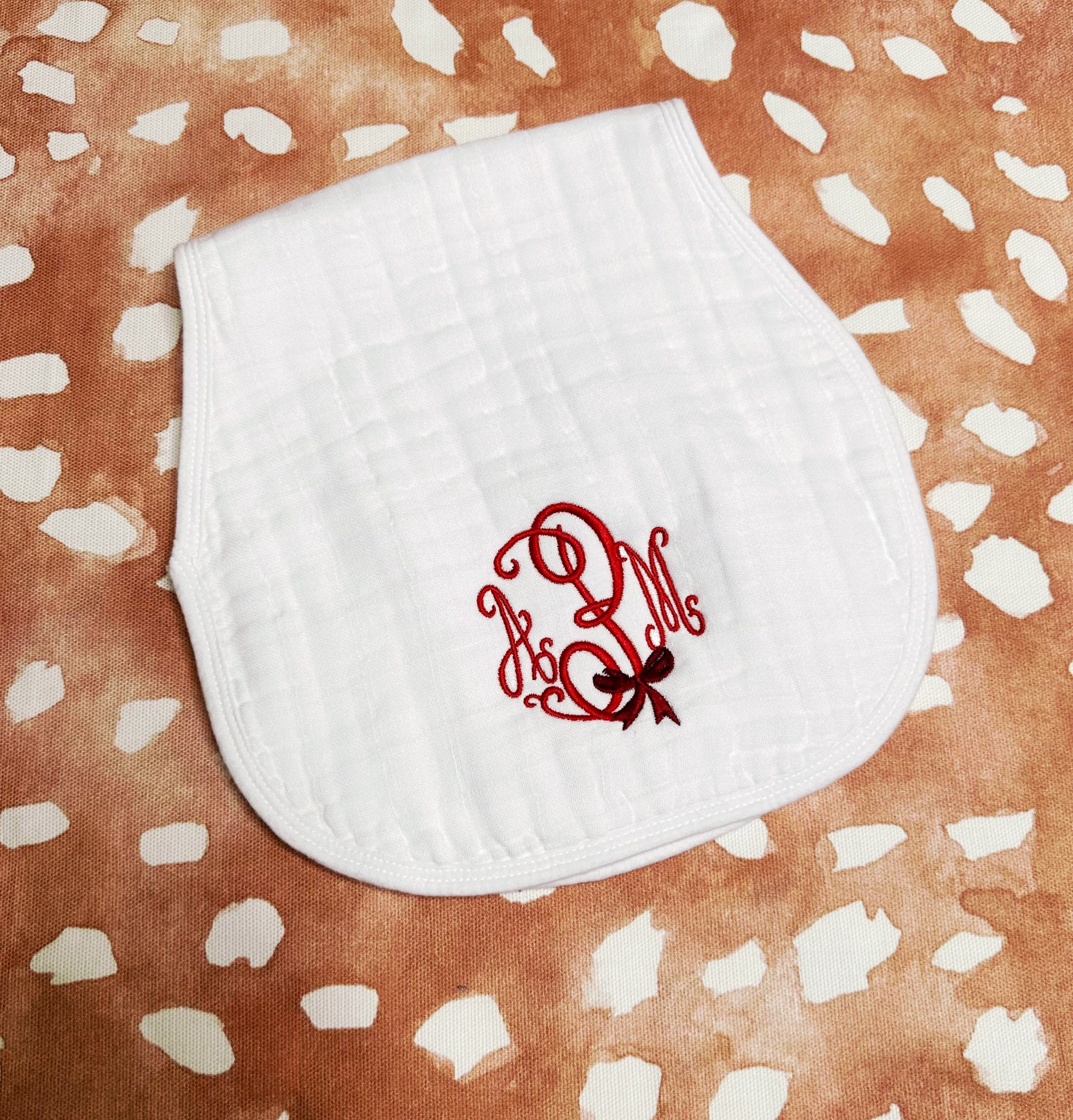 Halee Parham- White Muslin Burp Cloth