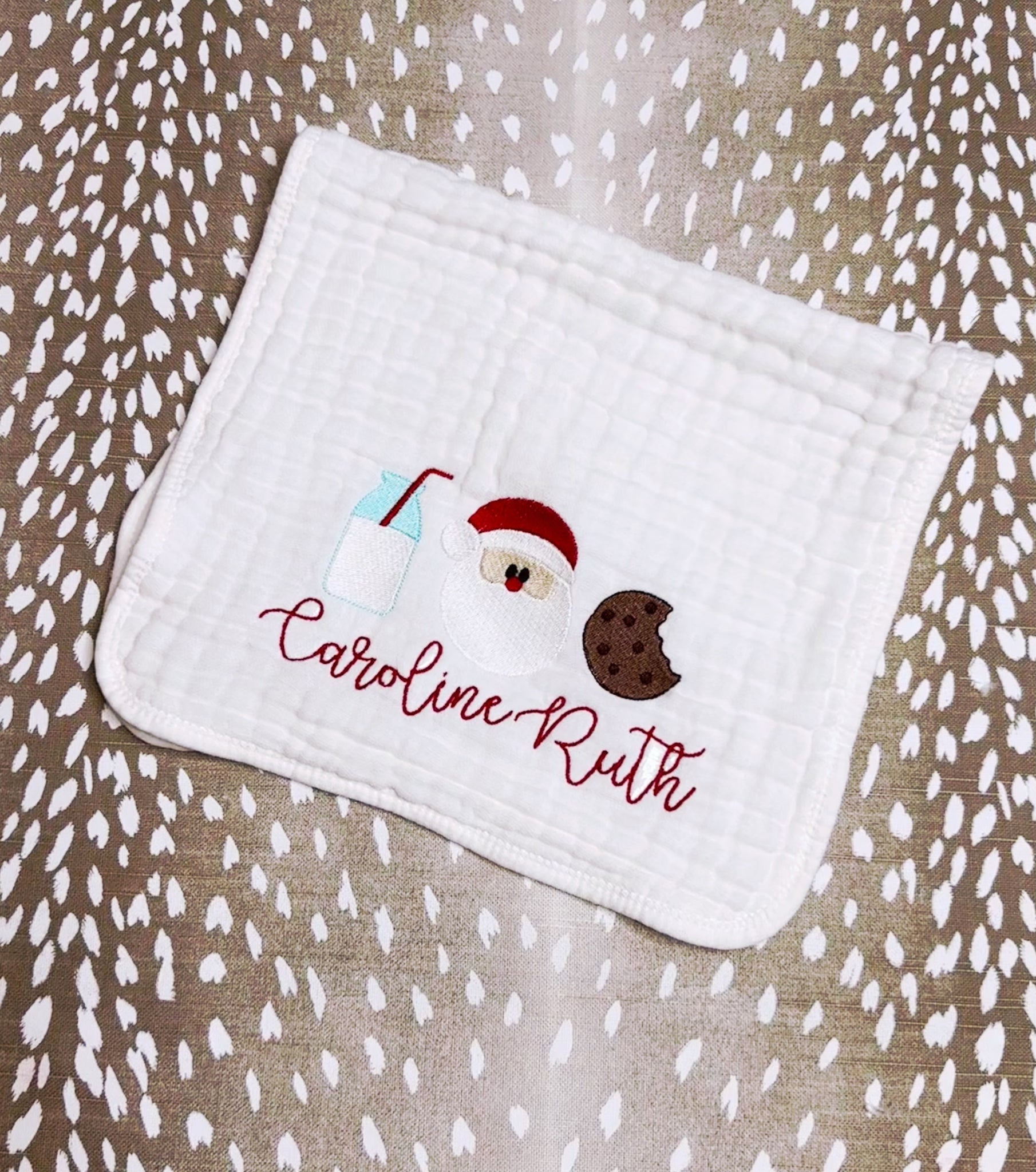 Caitlin Peterson- White Muslin Burp Cloth