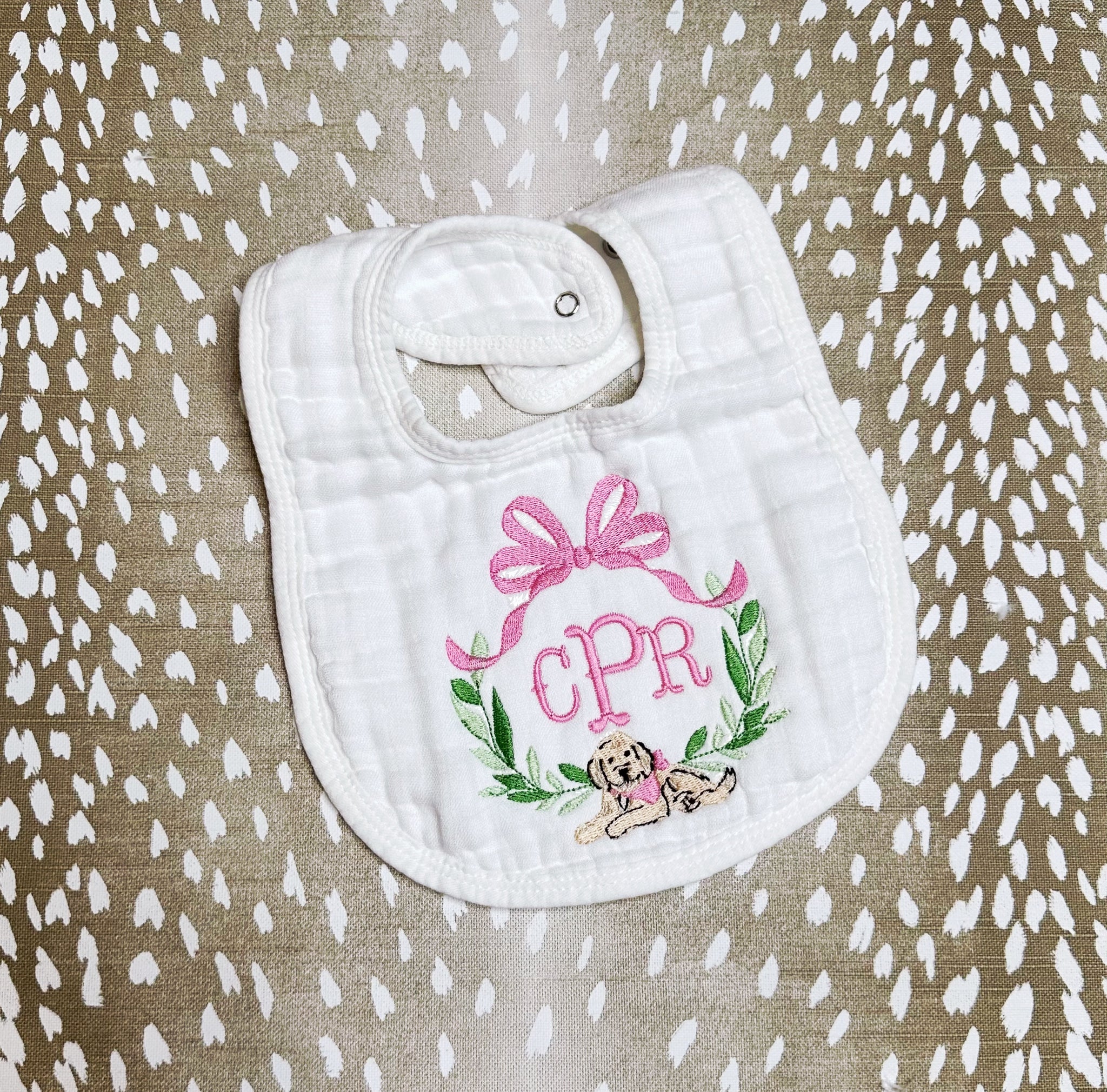 Caitlin Peterson- White Muslin Bib