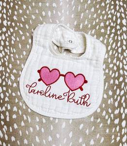 Caitlin Peterson- White Muslin Bib