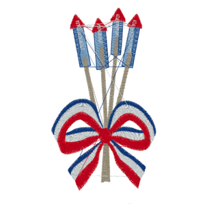 4th of July Vintage Fireworks Wreath Sash