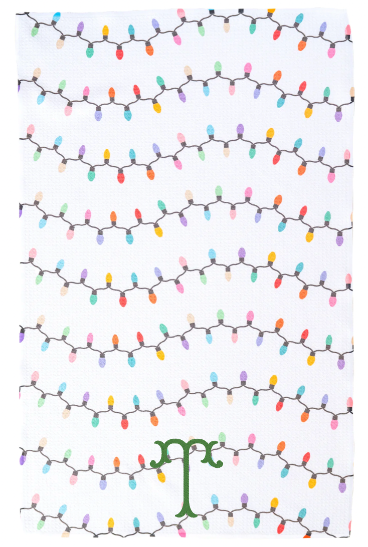 Christmas Lights Kitchen Towel