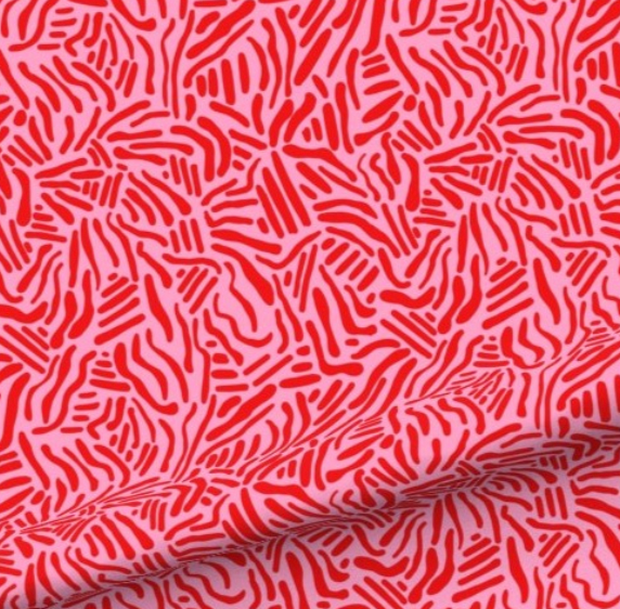 Pink Scribble Pillow
