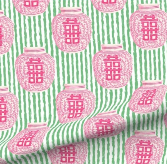 Pink Ginger Jars Pillow