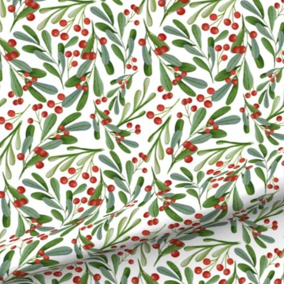 Mistletoe Berries Pillow