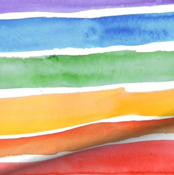 Watercolor Rainbow Pillow