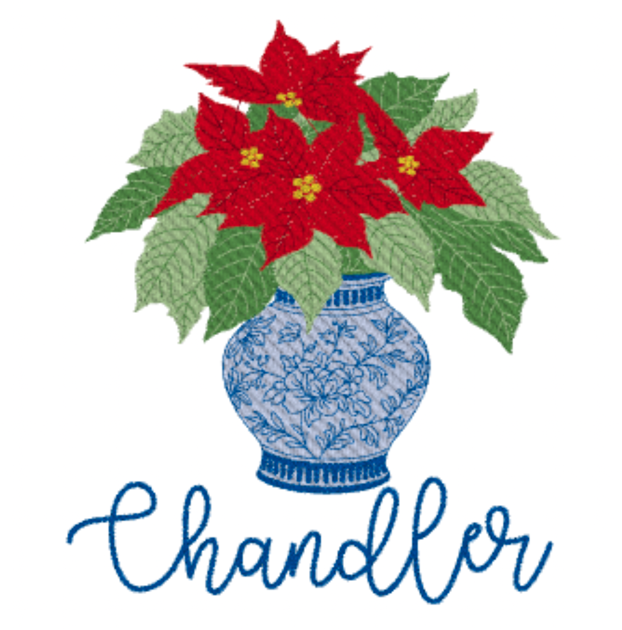 Chinoiserie Poinsettia Design