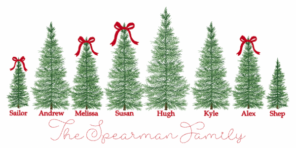 Christmas Family Tree- Pillow Exclusive Design