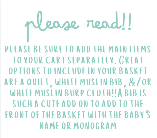 Basket Add On for Baby Shower Gift