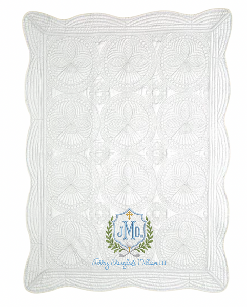Victoria Milton- White Baby Quilt