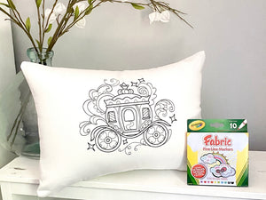 For A Cause Coloring Princess Carriage Pillow