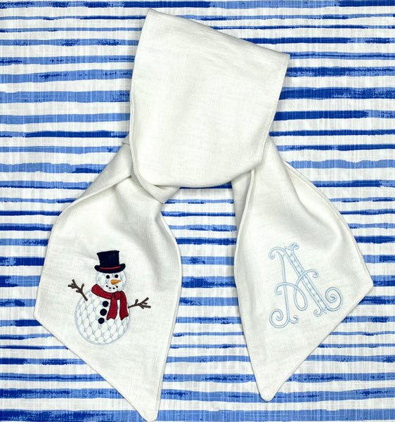Winter Snowman Wreath Sash