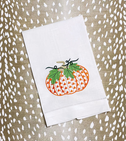 Patricia Kalevas- Chic Pumpkin Linen Towel